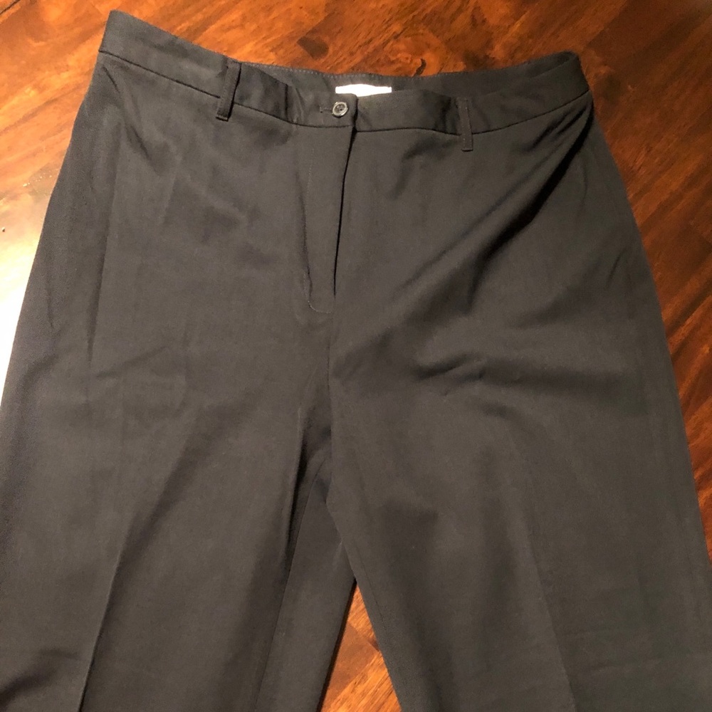 Straight leg black trousers